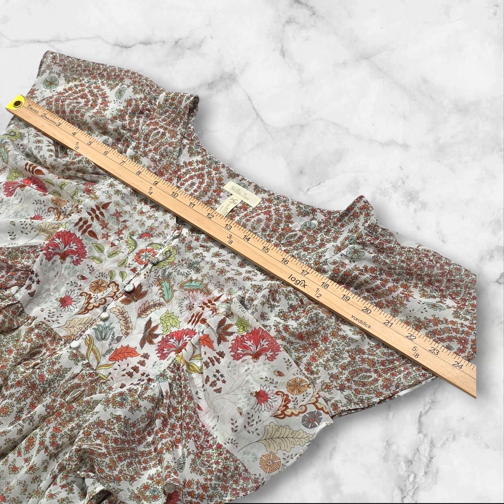 Matilda Jane Colorful Floral Blouse Top Shirt Size Small (S) B87 - Picture 8 of 9